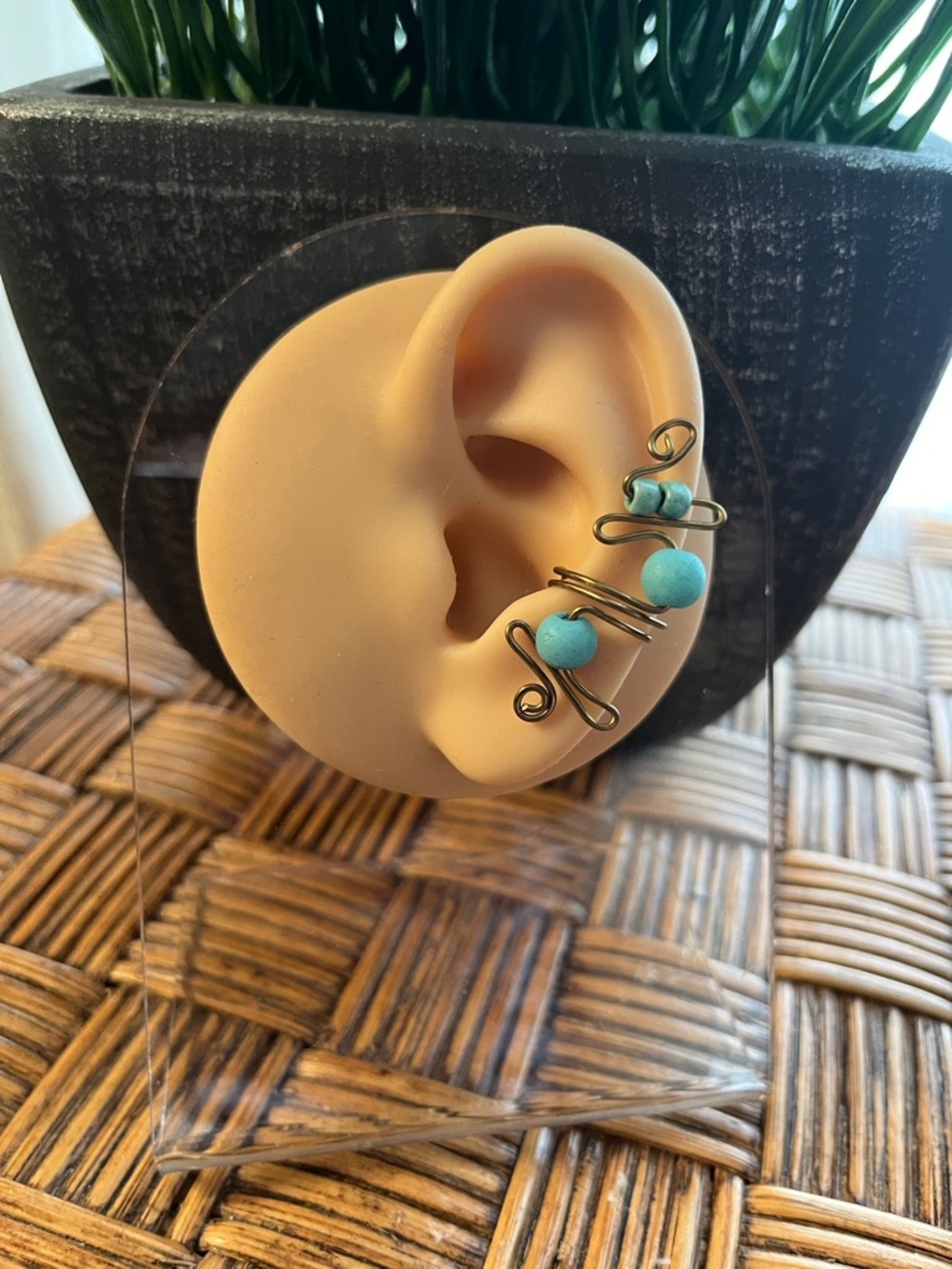 Turquoise Beaded Ear Cuff - Stylish Women’s Earrings